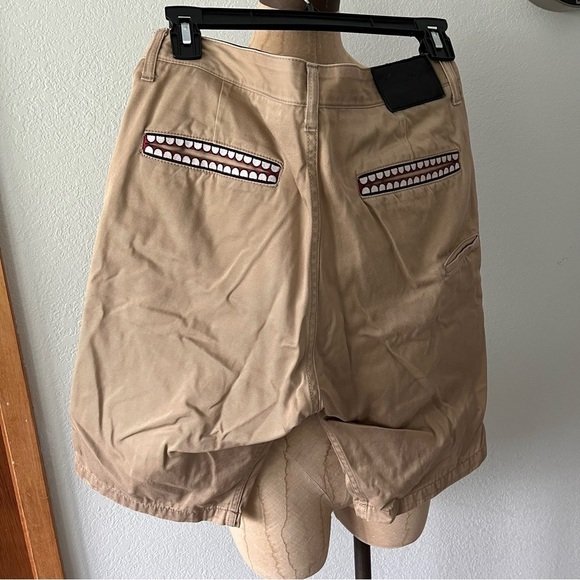 Original Fake Other - ORIGINAL FAKE sz 2 S Khaki Chino Shorts Beige Japan Kaws Chomper